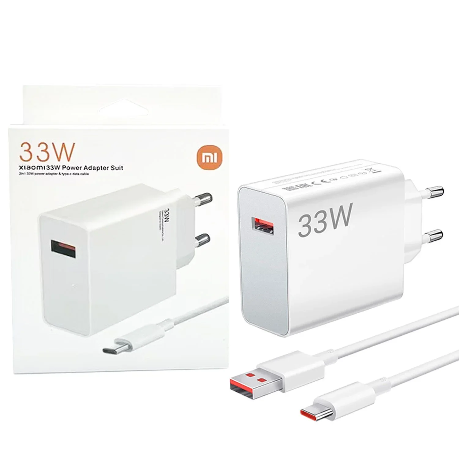 Redmi 33W / Turbo Fast Charger With 5A TYPE-C Cable for Xiaomi