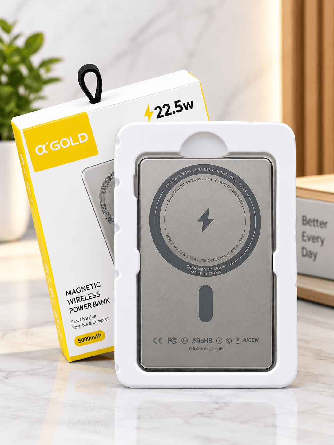 10,000mAh Magnetic Wireless Power Bank